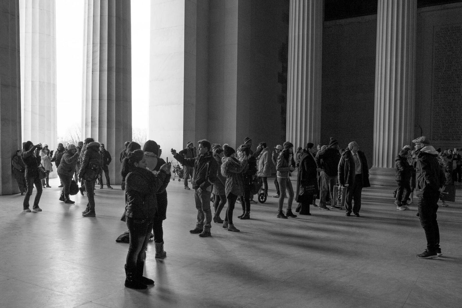 Photographing at the Lincoln Memorial